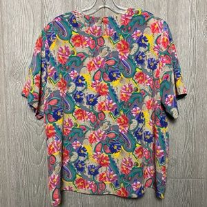 Vintage Floral Blouse - PLUS SIZE 1X